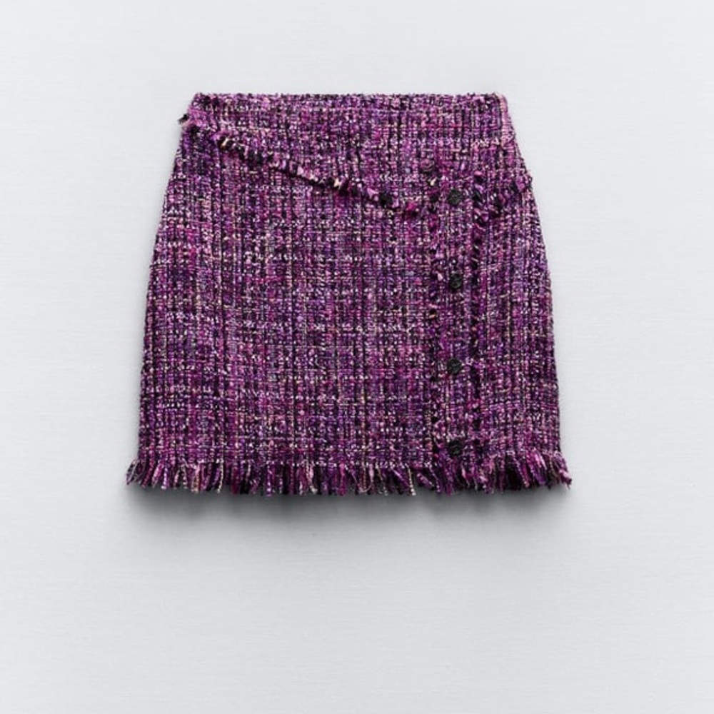 Textured weave mini skirt